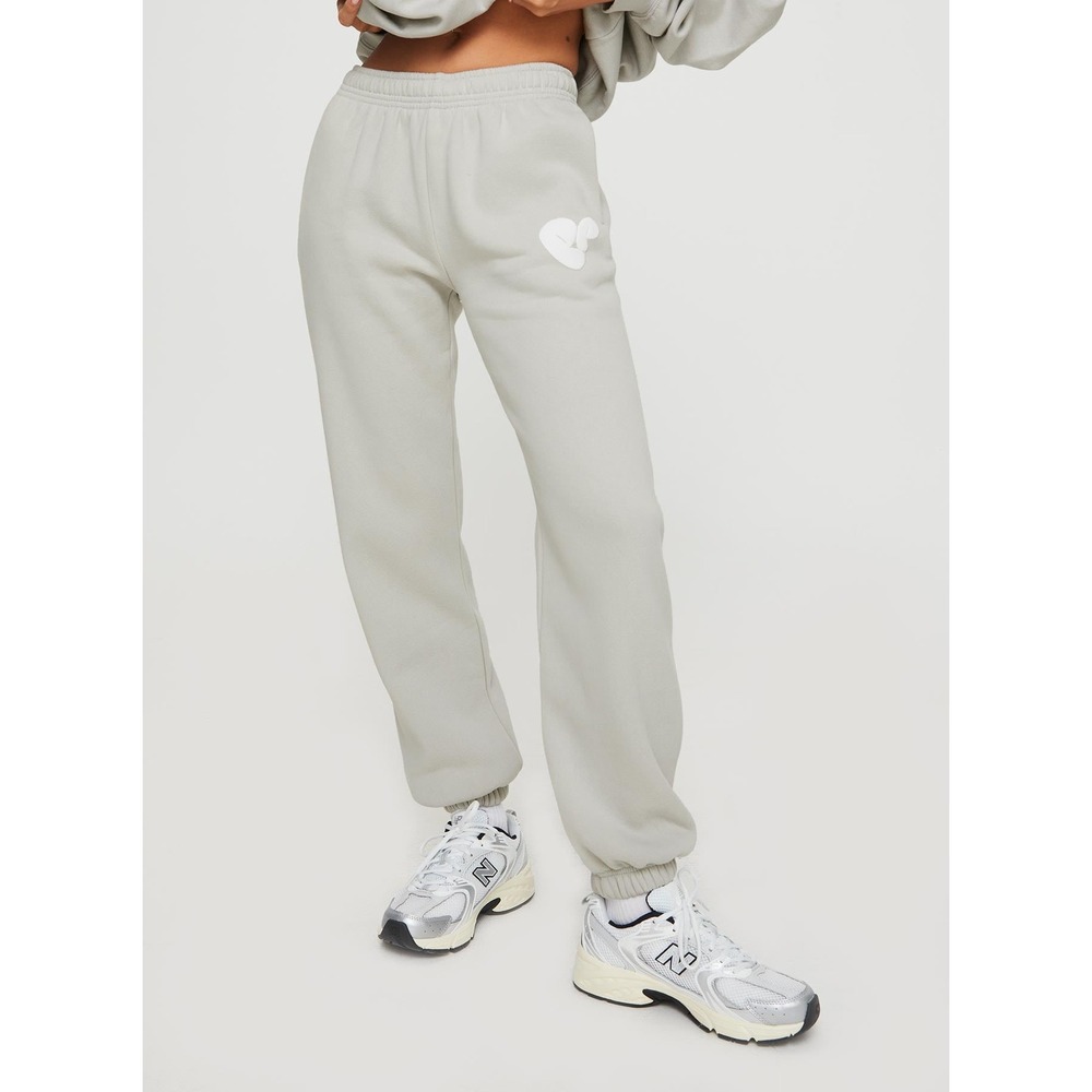 Princess Polly Light Gray Cotton Blend Sweatpants Women's size 4 Small